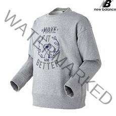 뉴발란스 NBNC91N413-GR 608 일러스트 남녀공용 긴팔티 맨투맨