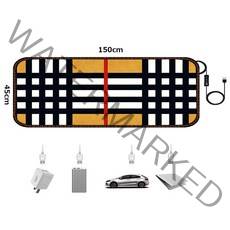 카자리코 DC 5V USB 1인용 나노카본 온열매트 전기장판 150cm X 45cm 차량용 낚시 캠핑용 전기방석 차박용 전기요, 체크