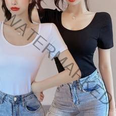 주디앤 여성 슬림핏 쫄티 반팔 티셔츠 2P