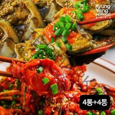 양념 꽃게장 4통(1통당 500g)+알배기 간장 꽃게장 4통(1통당 300g)
