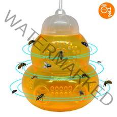 [헐샵] 친환경 해충 퇴치기 트랩 해충트랩 해충포집기 포충기 말벌퇴치 캠핑용품, 노란색