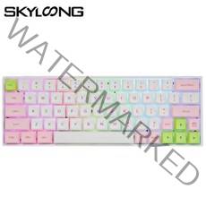 해피해킹 키캡 기계식 키보드 SKYLOONG SK64S SK64 Hot Swappable 게임용 RGB 백라이트 무선 Bluetooth ABS Keycaps WinMac 용, 없음, 없음, SK64S White Pink+Gateron Red