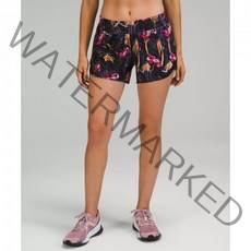 lululemon 룰루레몬 핫 로우 라이즈 라인 숏 반바지 4인치 플라워 블랙 멀티/블랙