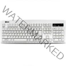 큐센 USB 게이밍 키보드 SEM-DT35, 화이트, 일반형