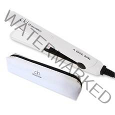 CKI 휴대용 미니 고데기 CKI-0700 + 전용파우치, 화이트