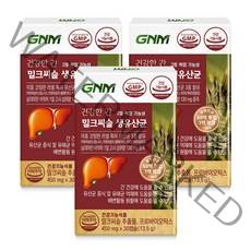 [간건강 장건강] GNM 건강한 간 밀크씨슬 생유산균 / 프로바이오틱스 실리마린, 30캡슐, 3박스