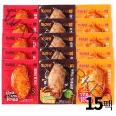 조아닭 THE 소스가 맛있는 닭가슴살 3종 혼합 100g 15팩(숫불양념갈비맛5팩+매콤떡볶이맛5팩+양념치킨맛5팩)