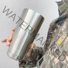 군대 군인 훈련소 보온 보냉 냉온 대형 스텐 텀블러 600ml
