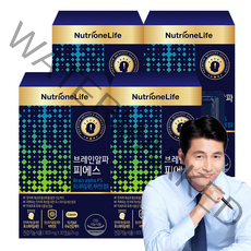 뉴트리원 뇌영양제 포스파티딜세린 식약처인증 인지력 개선 식물성캡슐 은행잎추출물 비타민E, 4box, 30캡슐