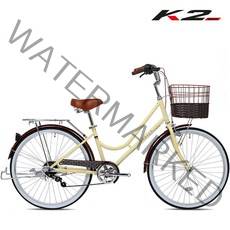 K2BIKE 클래식 여성용자전거 쉘리26인치 7단, 쉘리26형 아이보리, 미조립+소형공구