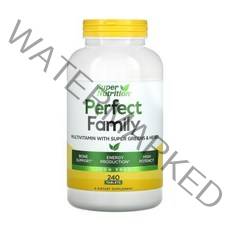 Super Nutrition 퍼펙트 패밀리 에너지 보충 종합비타민 철분 무함유 식품 원료 베지 정제 240정