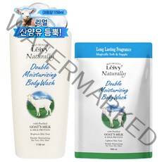Leivy 산양유 바디워시 플로럴 코튼향 1150ml + 리필팩 900ml, 2050ml, 1세트