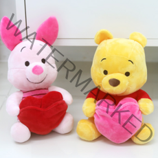 디즈니 곰돌이푸 피글렛 인형 애착 하트 주머니 Ver, 곰돌이 푸 하트 포켓 인형