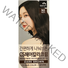 꽃을든남자 간편한게 나눠쓰는 CS헤어칼라크림(파우치타입4회분) 염모제, N3흑갈색