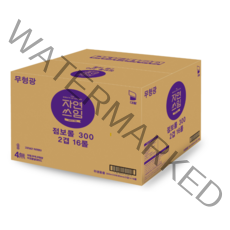 자연쓰임 무형광 점보롤 화장지 300m 2겹 16롤, 1개