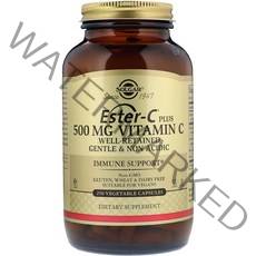 솔가 에스터-C 플러스 비타민 C 500mg 베지캡슐 글루텐 프리 비건 무설탕, 250개입, 1개