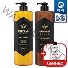 애경 케라시스 프로폴리스 샴푸/트리트먼트 1000ml x2개 +샴푸180ml 증정, 로얄 프로폴리스 레드 샴푸 1000ml x2개