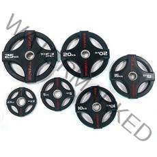 4홀 아이언불 중량원판 블랙 2.5kg 5kg 10kg 15kg 20kg (1개씩판매), 20kg1개