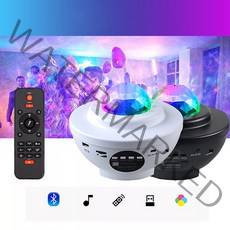 AI-Ilmae LED 우주 오로라 별빛투영등 usb 블루투스 스피커, 블랙