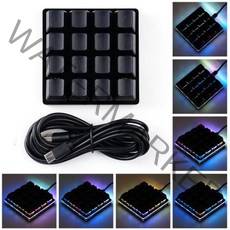 16 키 기계식 키보드 RGB 사용자 정의 매크로 게이머 Sayo 장치 바로 가기 프로그래밍 가능한 키패드, 한개옵션2, 02 Black, 한개옵션1