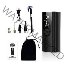 무선 에어펌프 타이어 공기압 주입기 휴대용 자전거 공 바람넣기 8000mAh, 1개