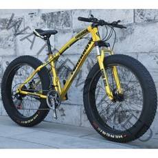 산악 MTB 자전거 광폭타이어 팻바이크 30단 자출용 자전거, 30단(공구포함), 26인치, 골드