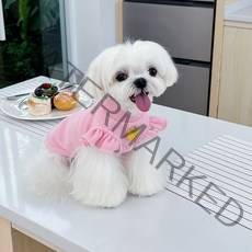 칠시 반려동물 플리츠 원피스, 핑크
