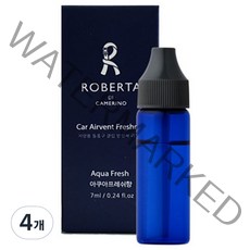 로베르타디까메리노 차량용 송풍구 방향제 아쿠아블루 리필 7ml 1개, 4개