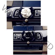 백화점차량용방향제 모니터걸이방향제 테슬라방향제 플라워, 블랙