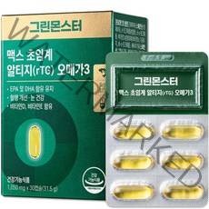 그린몬스터 맥스 초임계 rTG 오메가3, 30정, 31.5g, 1개