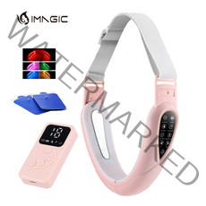 Imagic V-line 무선 LED 얼굴 턱살 마사지기, 핑크