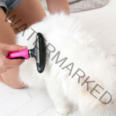 바비온 반려동물 디쉐딩 앤 디매팅 툴 엘라스틱 브러쉬 052R, 핑크+블랙, 1개