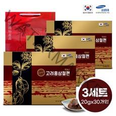고려 홍삼절편 + 쇼핑백 (명절 설선물세트), 30개입, 20g