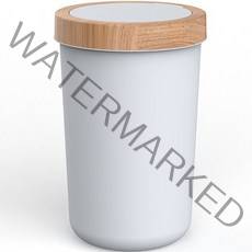 튤리 뱀부 원터치 휴지통 원형 10L, 그레이, 1개