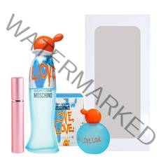 모스키노 아이러브러브 오드뚜왈렛 30ml + 미니어처 향수 + 향수공병 핑크 + 세트박스 세트, 1세트