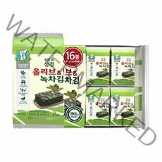 지도표 성경김 올리브&녹차 도시락 16단(4g X 16봉), 16봉, 4g
