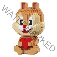 BABU 하트다람쥐 나노블럭, 혼합색상