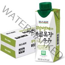 파스퇴르 무항생제 인증 바른목장 우유, 250ml, 18개