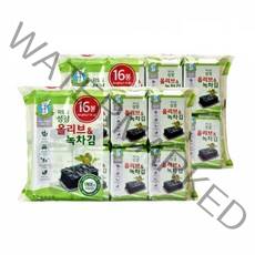 지도표 성경 올리브&녹차김 도시락김 4g x 16봉 x 2개 (32봉), 32봉