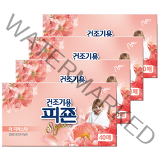 피죤 리치퍼퓸 시그니처 건조기용 시트형 섬유유연제 라 피에스타 본품, 4개, 40매