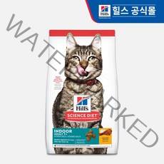 사이언스다이어트 어덜트 7+ 인도어 치킨 고양이 사료, 닭, 1.6kg, 1개