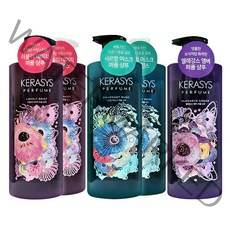 케라시스 퍼퓸 샴푸 린스 600ml 3개팩, 엘레강스앰버샴푸3개