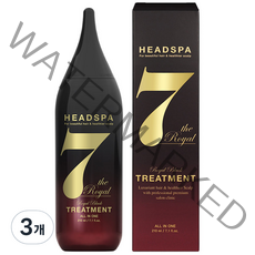 헤드스파7 헤어트리트먼트 로얄블랙, 210ml, 3개