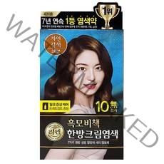 리엔 흑모비책 한방 크림염색제, 자연갈색, 4개