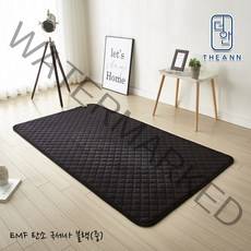 EMF인증 탄소매트 극세사 블랙 중형전기장판