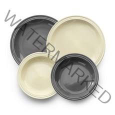 프렐류드 크리미 접시 다크 그레이 2종 + 아이보리 2종 세트, 1세트, 접시 14.7cm 2종 + 23cm 2종