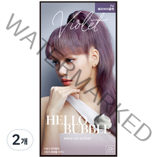 미쟝센 올뉴 헬로버블 염모제, 7V 페리바이올렛, 2개