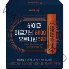 메디로그 하이퍼 아르기닌 6000 오르니틴 500 앰플형 7p, 1개, 175ml