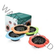 배수구망 싱크대 음식물 거름망 꽃 모양 실리콘 4set, 4개, 1세트