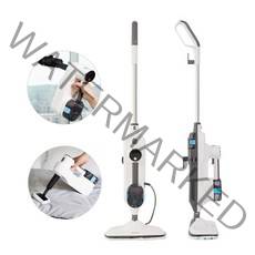 한경희 유선 2in1 살균 스팀청소기 EHSM-D2000WT + 극세사걸레 + 악세서리 세트, 화이트
